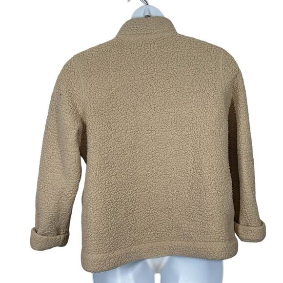 Tommy Hilfiger Sherpa Pull Over Teddy Jacket Tan Size XL - Picture 9 of 14
